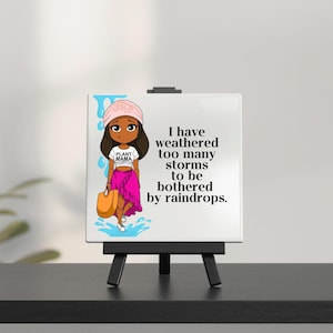 Motivational Ceramic Desk Tile | Inspirational Office Decor, Positive Quote