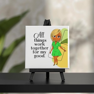 Motivational Ceramic Desk Tile | Positive Quote Gift for Women