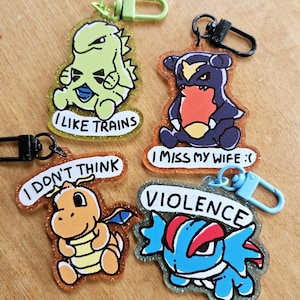 Cursed Pseudo Monster Glitter Keychains