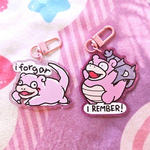 Chaveiros com glitter do monstro lento amaldiçoado