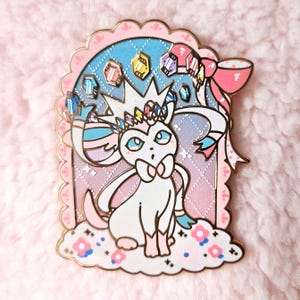Prismatic Ribbon Fox Enamel Pin