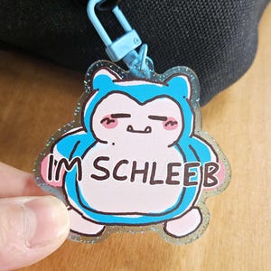 Cursed Lax Glitter Keychain