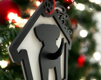 Personalized Dog Christmas Ornament, Custom Breed Ornament, Custom Dog Name Ornament, Personalized Dog Ornament