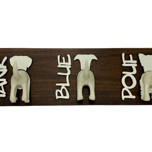 Custom Dog Leash Hanger for Wall, Personalized Dog Leash Holder, Personalized Dog Breed, Laser Cut Sign, Customized New Puppy Leash Holder image 8