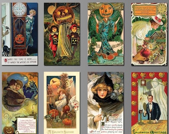 Vintage Halloween Refrigerator Magnets. Eight Different Choices. (Set Nº 6)