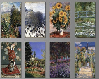 Claude Monet Refrigerator Magnets. Eight Different Choices. (Set Nº 1)