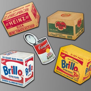Andy Warhol Refrigerator Magnets.  Five Different Choices. (Set Nº 1)