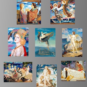Celtic Folklore by John Duncan. Refrigerator Magnets.  Arthurian legends, Celtic Legends, Mythology. Eight Different Choices. (Set Nº 1)