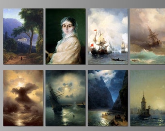Ivan Aivazovsky, Refrigerator Magnets. Eight Different Choices. (Set Nº 1)