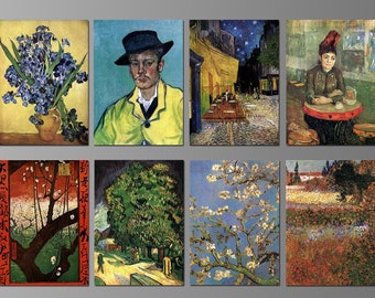 Vincent Van Gogh Refrigerator Magnets. Eight Different Choices. (Set Nº 2)
