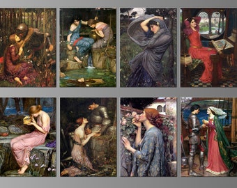 John William Waterhouse, Kühlschrank-Magnete. Pre-Raphaelite Bilder, britische Folklore, griechische Mythologie, englische Poesie, Arthurian Legende.