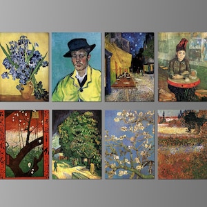 Vincent Van Gogh Refrigerator Magnets. Eight Different Choices. (Set Nº 2)