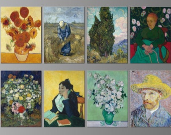 Vincent Van Gogh Refrigerator Magnets. Eight Different Choices. (Set Nº 4)