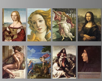 Renaissance Art, Refrigerator Magnets. Eight Different Choices. (Set Nº 1)