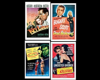 Klassische Film Noir Film-Postkarten, 4 "x6" Matte oder Glanzpapier. Set N° 2