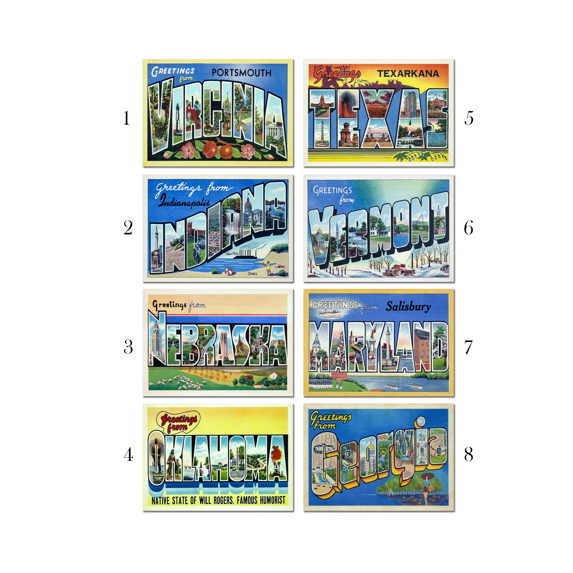 Vintage Postkarten Set Minnesota – 20 Stück, 10x14,8 Cm, Landschaftsmotive Auf 350g Karton