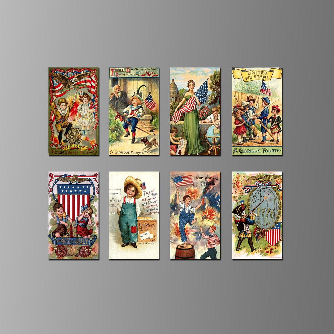 Vintage 4th of July Refrigerator Independence Day, US