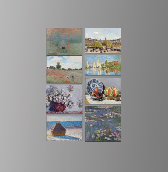 Claude Monet Refrigerator Magnets. Eight Different Choices. (Set Nº 2)