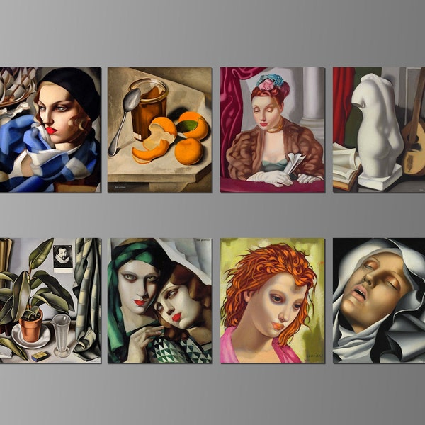 Tamara de Lempicka Refrigerator Magnets. Eight Different Choices. 2.5" x 3". (Set Nº 1)