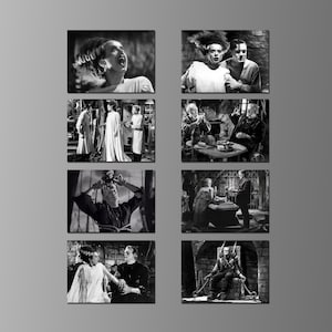 Bride of Frankenstein Movie Scenes. Magnets. Universal Monsters, Boris Karloff, Elsa Lanchester.  Eight Different Choices.