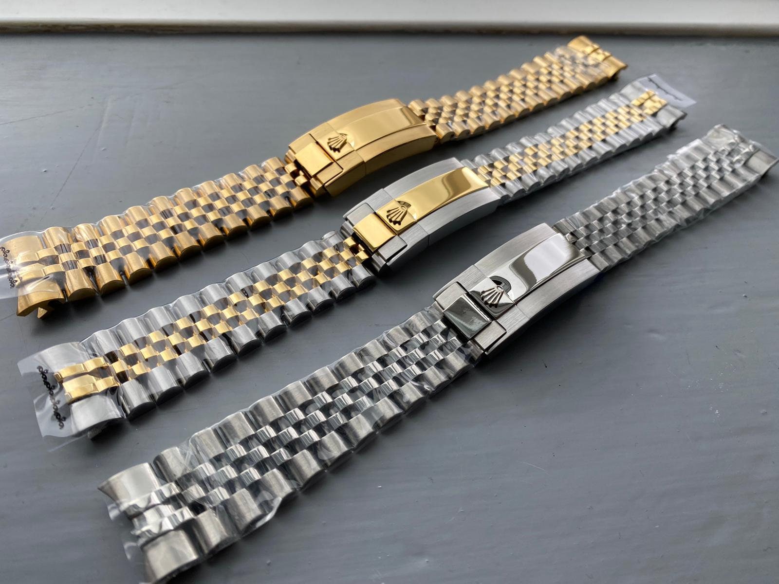 ROLEX 20mm gmt bracelet solid stainless steel bracelet Rolex jubilee oyester submariner datejust gmt watch strap curve lugs band mens strap