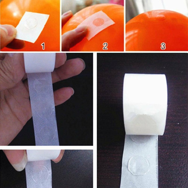 2 rolls/200 dots Adhesive Balloon Tape Double Sided Glue Dots Etsy
