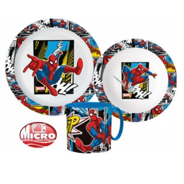 Spiderman Geschirr Set Melamin Kinder Teller NEU Spülmaschinen