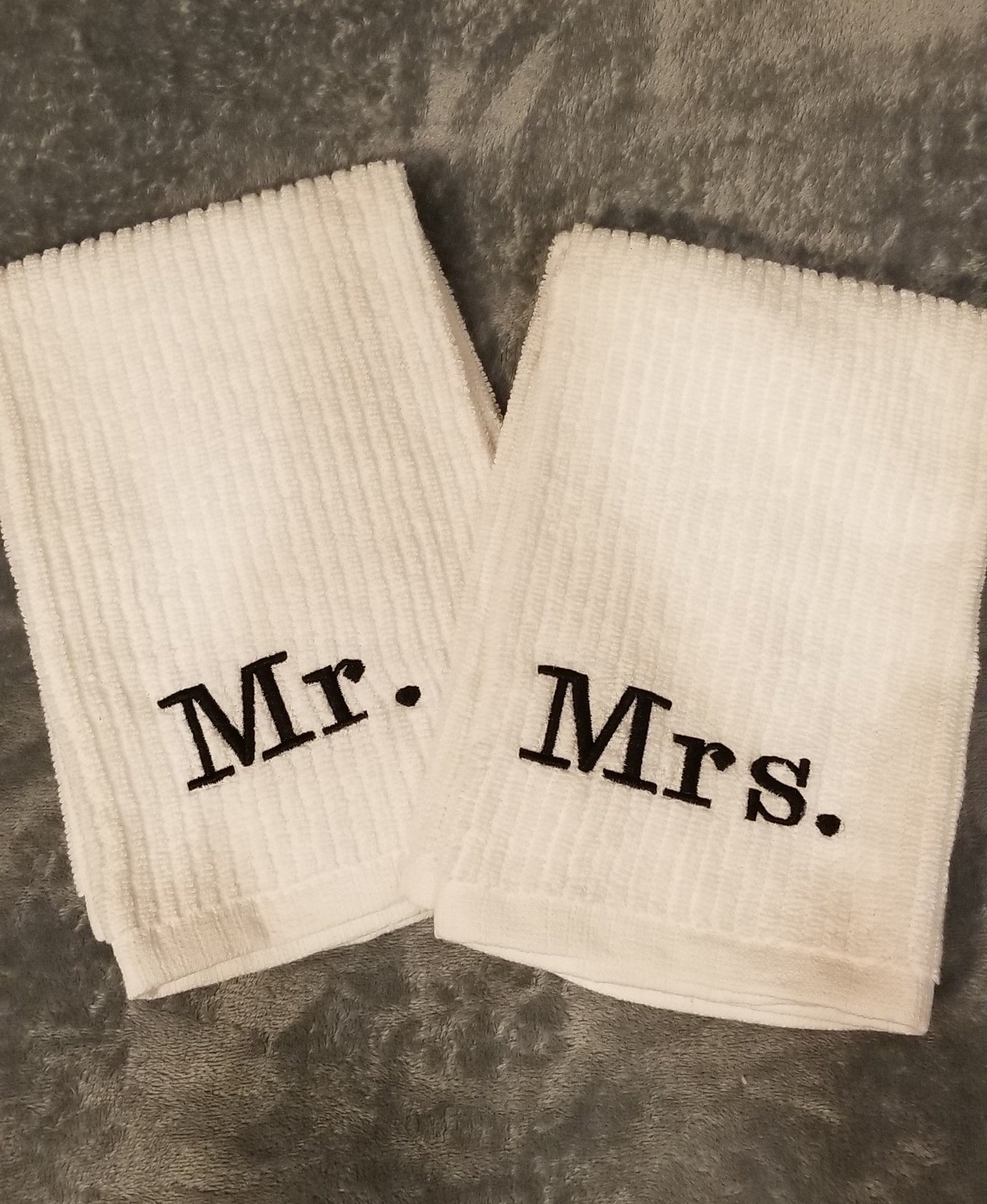 Mr and Mrs Towels Custom Wedding Gift Housewarming Etsy