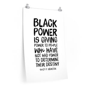 Huey P. Newton 'Black Power' Quote Poster - Activism Wall Art image 2