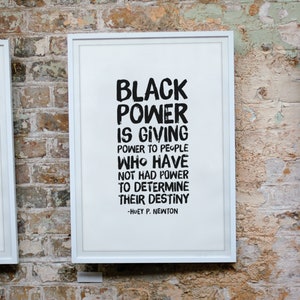 BLACK POWER Huey P. Newton Premium Matte Poster Activism Black Panther Party Empowerment Blm Social Change Revolutionary Wall Art Wall Décor