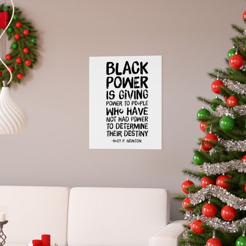 Huey P. Newton 'Black Power' Quote Poster - Activism Wall Art image 3
