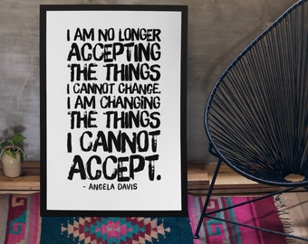 Angela Davis Quote Art Print: Empowerment Activism Poster