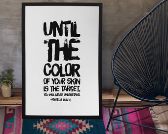 Angela Davis Quote Poster: BLM Empowerment Art Print