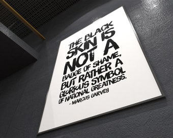 Marcus Garvey Quote Poster: Black Pride Empowerment Art (Matte)