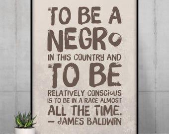 James Baldwin Citat Konsttryck: Afrocentrisk Heminredning (Digital Nedladdning)