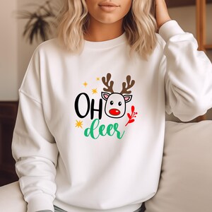 Reindeer Christmas Sweatshirt: Fun Holiday Sweater Gift