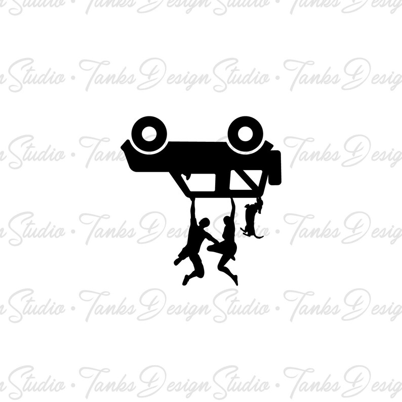 Hanging from Jeep Decal Etsy