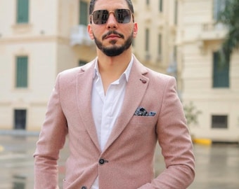 Casual Pink Blazer Mens Combination Buy Pink Suiting Blazer For