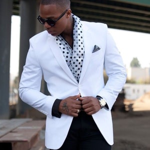 White blazer for men | Jacket for men |  African men jacket | Boys blazer | Blazers for grooms men | Prom wear Blazer | Wedding jacket men