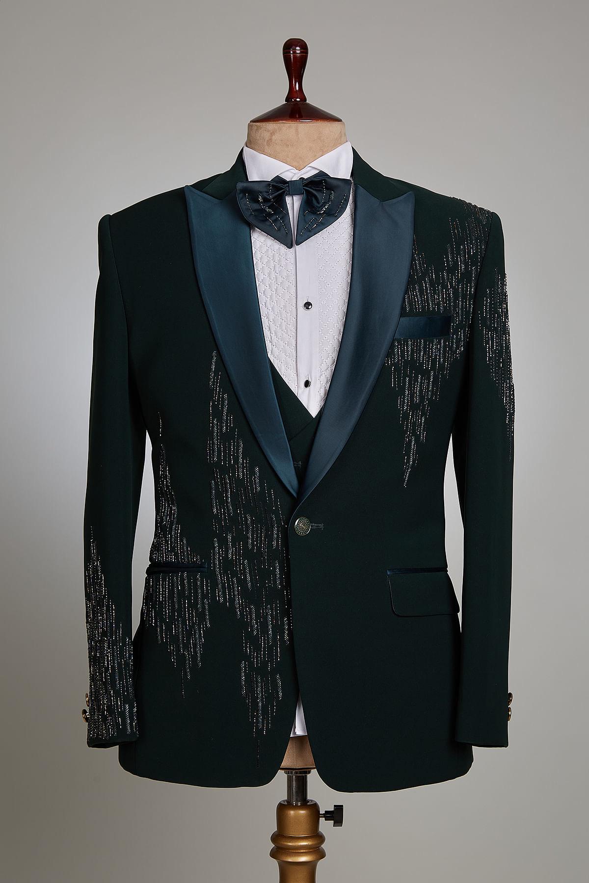 Emerald Green Tuxedo - Hunter Green Tuxedo + Vested Suit main image 0