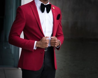 Red coloured blazer for men | Jacket for men | Coat for men | Casual jacket | Boys blazer Grooms men jacket | Prom wear Blazer
