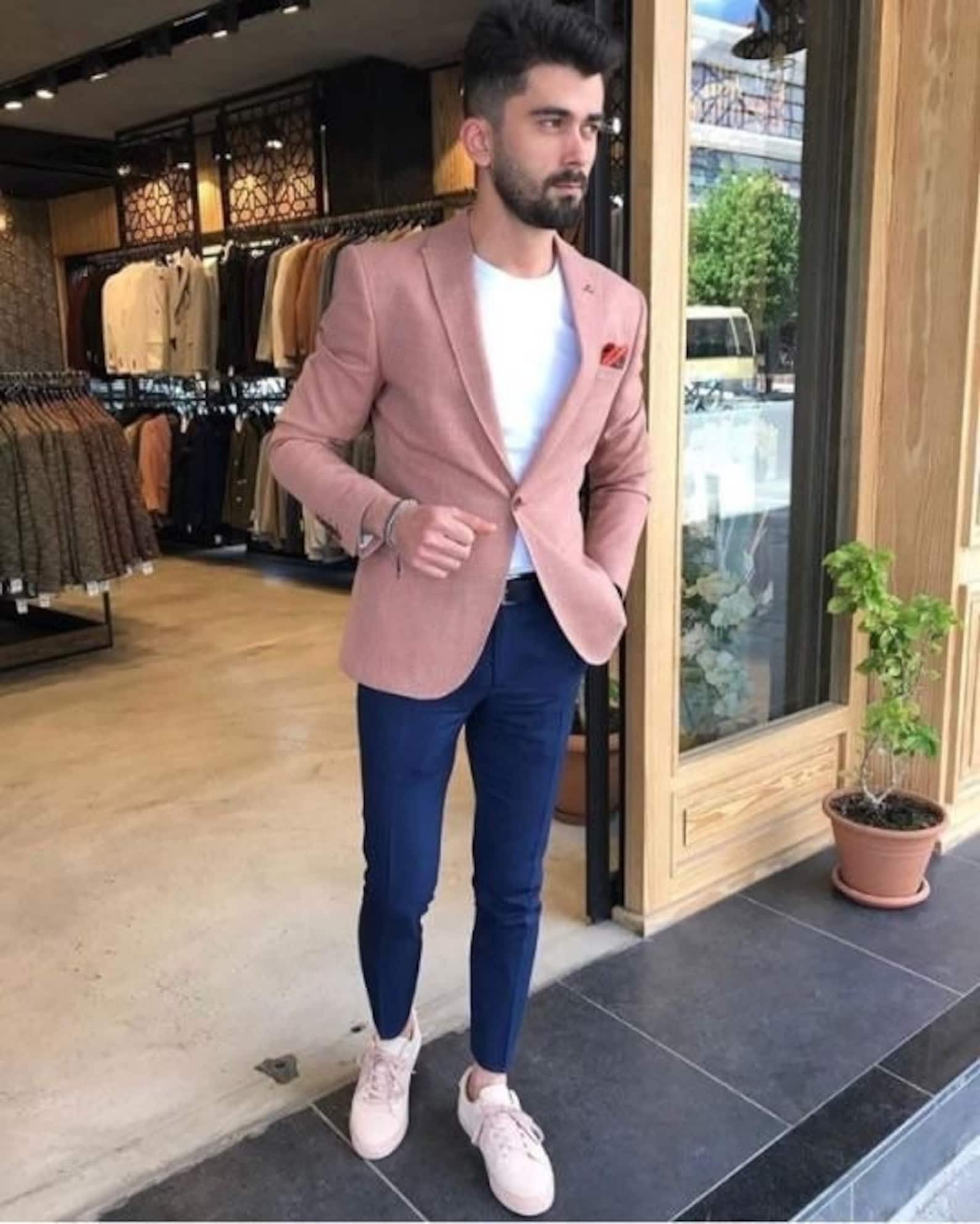 Pink Coloured Blazer for Men Jacket for Men Coat for Men Casual Jacket