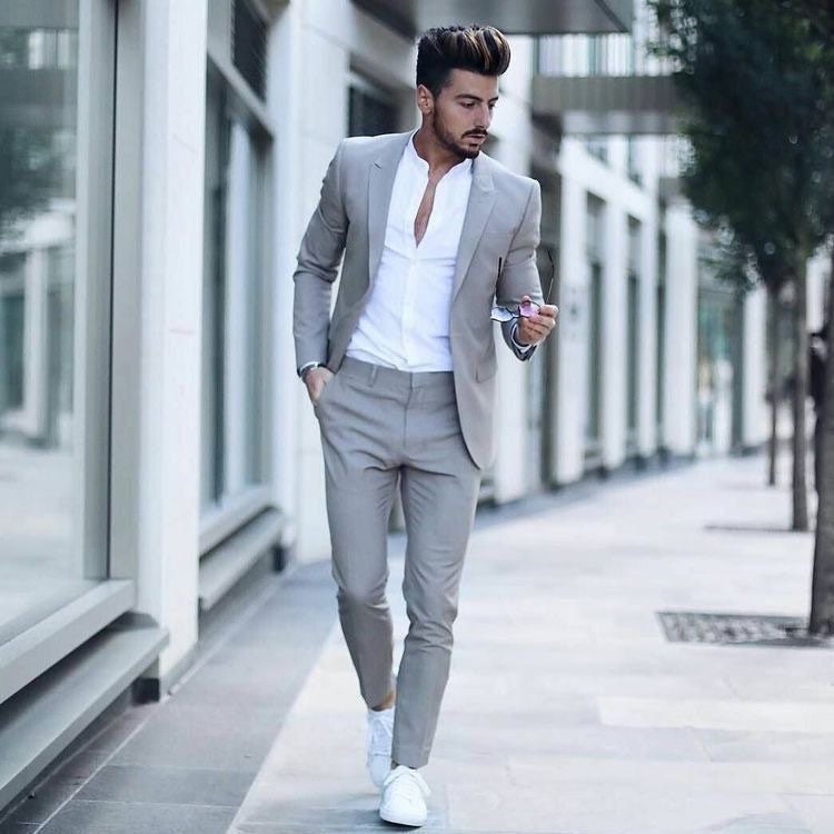 Grey Two Pieces Suit for Men Casual Suit for Men Formal - Etsy
