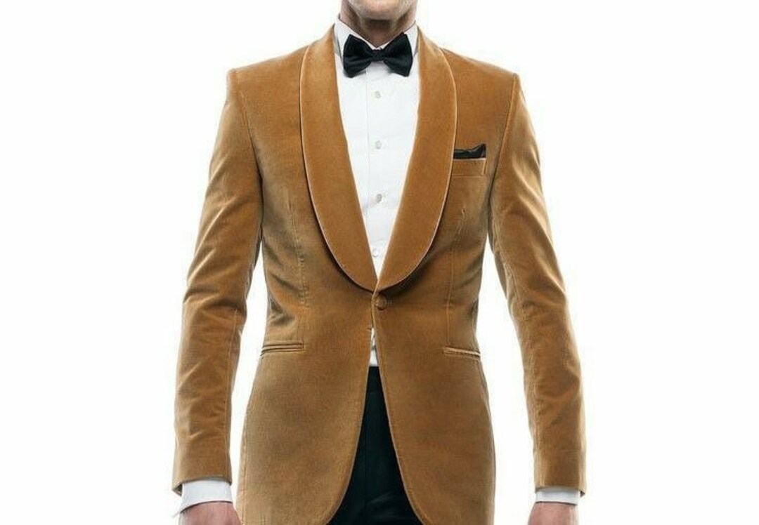 Mustard Velvet Blazer for Men Jacket for Men African Men Jacket Boys