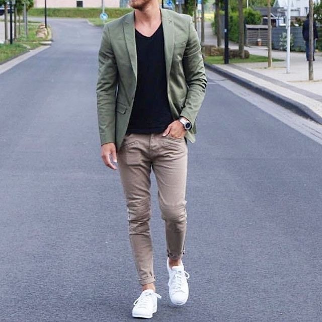 Blazer verde para hombres / Chaqueta para hombres - Etsy