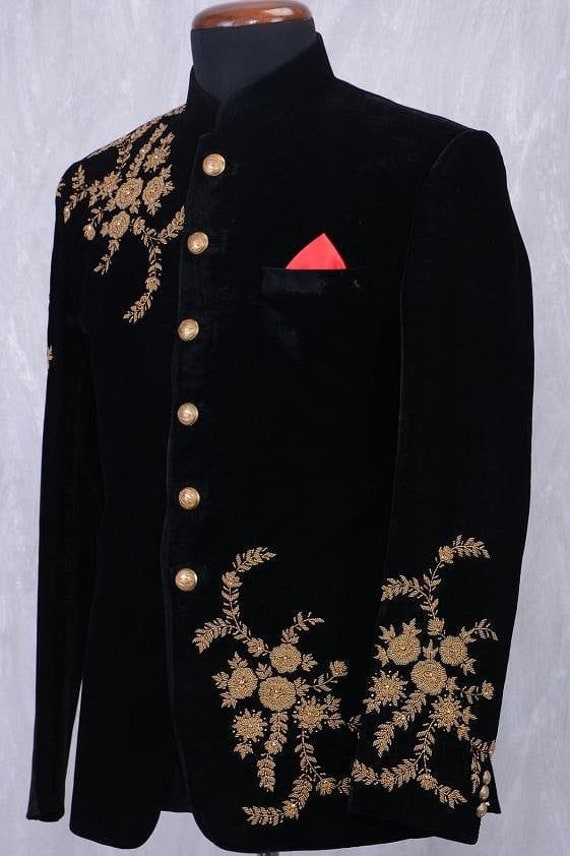Golden Jodhpuri Suit at Rs 2300 | Jodhpuri Suits in Pune | ID: 2851358337012