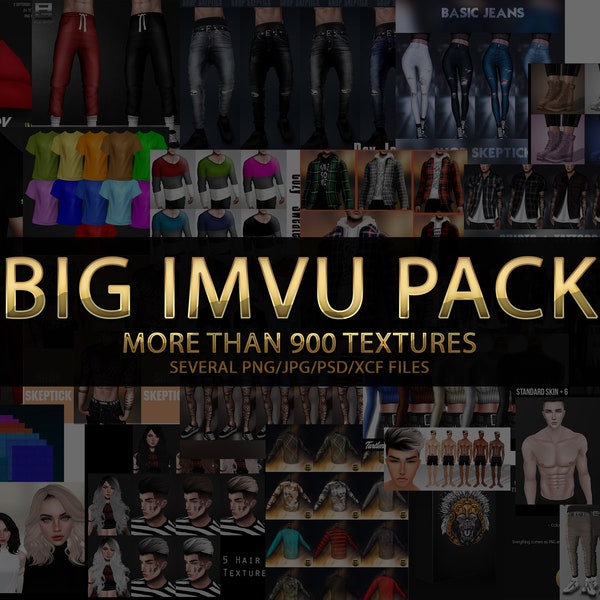 Grand pack de textures IMVU | plus de 900 textures imvu | énorme vente