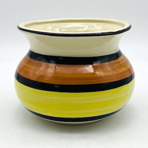 Vintage Ungemach Pottery Cuspidor Stripe Banded Planter - Upco USA