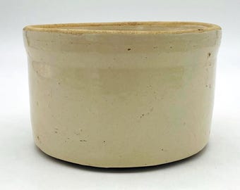 Recipiente de cocina de gres antiguo de 6,25" x 3,75".