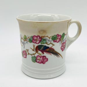 Antique Floral Porcelain Lusterware Shaving Mug - Germany 178